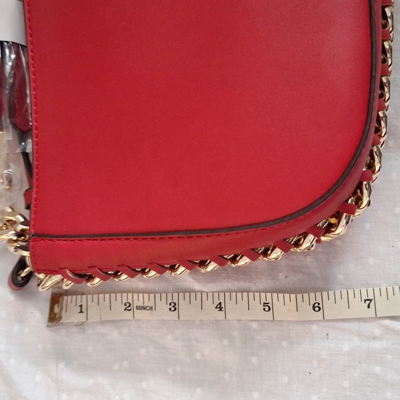 Jill And Ally Red Leather And Chain Purse, NWT - Picture 2 of 8